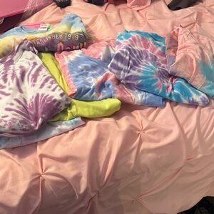 Colorful Tie-Dye Kids Short Sleeve Tees (7)